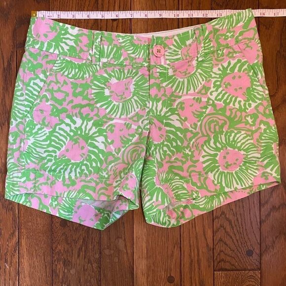LILLY Pulitzer pink and green Callahan shorts - Picture 3 of 9
